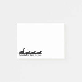 Ik heb al mijn eenden op een rij post-it® notes