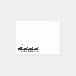 Ik heb al mijn eenden op een rij post-it® notes