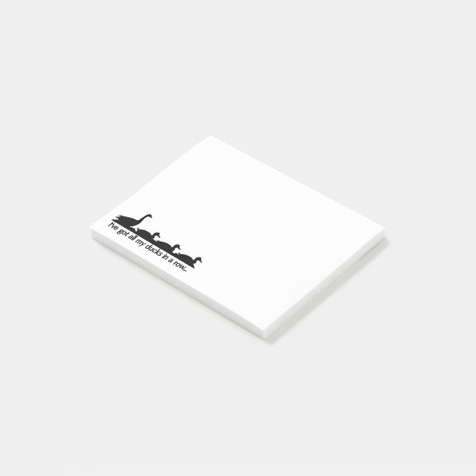 Ik heb al mijn eenden op een rij post-it® notes (Schuin)