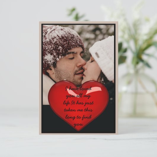 Ik heb al m'n hele leven van je gehouden. bedankkaart (Staand voorkant)