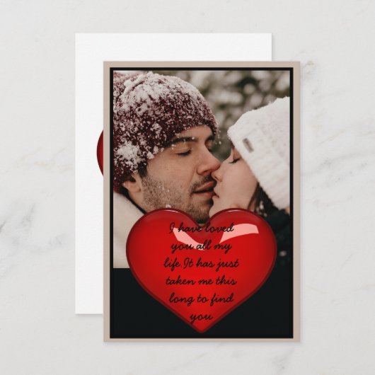 Ik heb al m'n hele leven van je gehouden. bedankkaart (Voorkant / Achterkant)