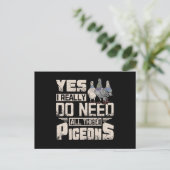 Ik heb alle raceduiven nodig briefkaart (Staand voorkant)