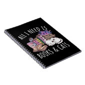 Ik heb alleen boeken en kattenkat nodig. notitieboek (Rechterzijde)