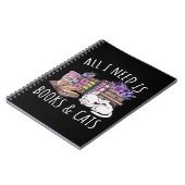 Ik heb alleen boeken en kattenkat nodig. notitieboek (Linkerzijde)