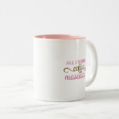 Ik heb alleen Coffee en Mascara nodig Tweekleurige Koffiemok (Voorkant rechts)