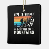 Ik heb alleen de bergen nodig keramisch ornament (Links)