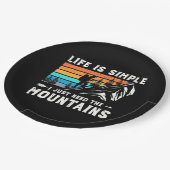 Ik heb alleen de bergen nodig papieren bordje (Gekanteld)