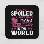 Ik heb alleen de beste man ter wereld vierkante visitekaartje (Achterkant)