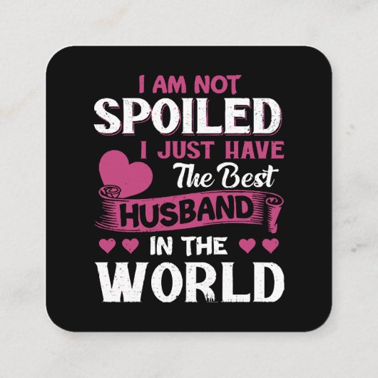 Ik heb alleen de beste man ter wereld vierkante visitekaartje (Achterkant)