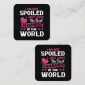 Ik heb alleen de beste man ter wereld vierkante visitekaartje (Voorkant / Achterkant)