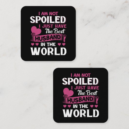 Ik heb alleen de beste man ter wereld vierkante visitekaartje (Voorkant / Achterkant)