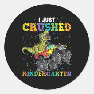 Ik heb alleen de Kindergarten Dinosaur Trex Monste Ronde Sticker
