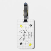 Ik heb alleen een kat en een kop koffie nodig. bagagelabel (Achterkant verticaal)