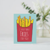 Ik heb alleen frietjes voor je. briefkaart (Staand voorkant)