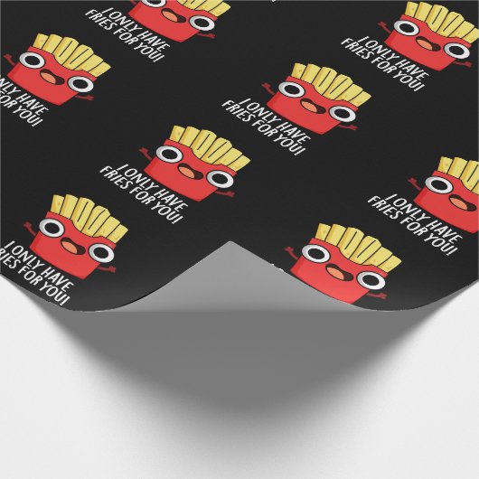 Ik heb alleen frietjes voor je grappig eten pun do cadeaupapier (Hoek)