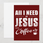 Ik heb alleen Jezus en koffie nodig Kaart (Voorkant / Achterkant)
