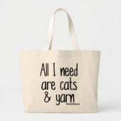 Ik heb alleen katten en garen nodig grote tote bag (Voorkant)