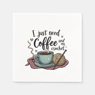 Ik heb alleen koffie en haakwerk nodig servet