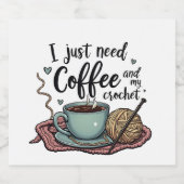 Ik heb alleen koffie en haken nodig bier etiket (Enkel label)