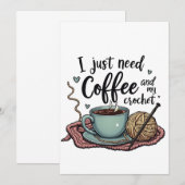 Ik heb alleen koffie en haken nodig kaart (Voorkant / Achterkant)