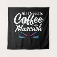 Ik heb alleen koffie en Mascara Makeup nodig.