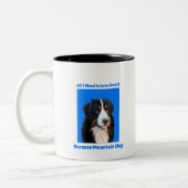 Ik heb alleen liefde en een Bernese Mountain Dog n Tweekleurige Koffiemok (Links)