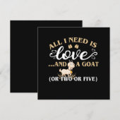 Ik heb alleen liefde en een geit nodig kaart (Voorkant / Achterkant)