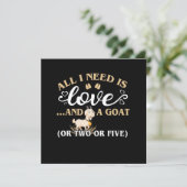 Ik heb alleen liefde en een geit nodig kaart (Staand voorkant)