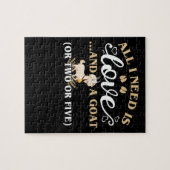 Ik heb alleen liefde en een geit nodig legpuzzel (Horizontaal)