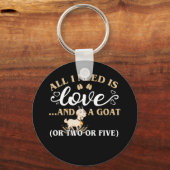Ik heb alleen liefde en een geit nodig sleutelhanger (Voorkant)