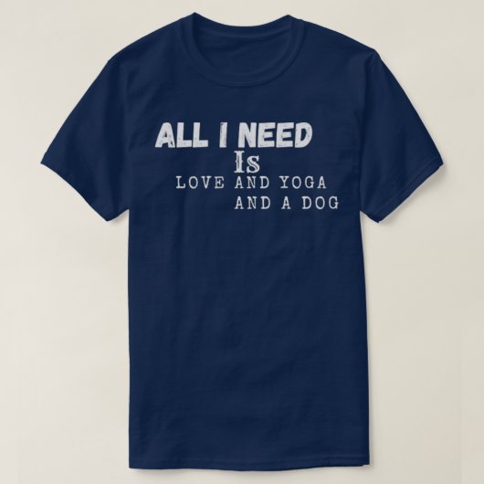 Ik heb alleen liefde en yoga en een hond Triblend  T-shirt (Design voorkant)