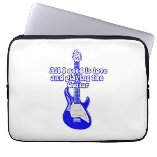 Ik heb alleen liefde nodig en gitaar spelen laptop sleeve