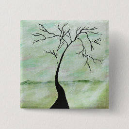 Ik heb alleen maar Abstract landschap gecultiveerd Vierkante Button 5,1 Cm