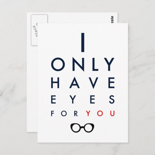Ik heb alleen maar ogen voor jou - een heldere bri briefkaart (Voorkant / Achterkant)