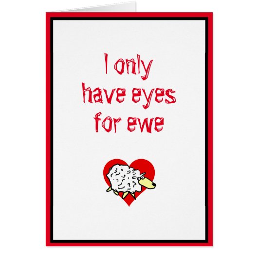 Ik heb alleen maar ogen voor ooien. Humor schapen. (Voorkant)