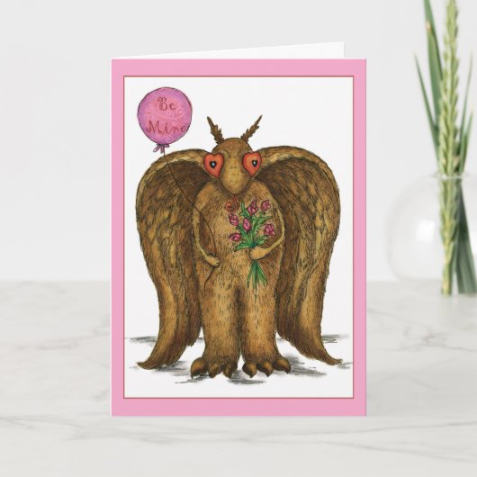Ik heb alleen maar oog voor jou, Mothman Valentijn Feestdagen Kaart (Voorkant)