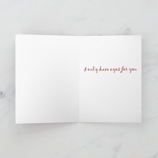 Ik heb alleen maar oog voor jou, Mothman Valentijn Feestdagen Kaart (Binnen)