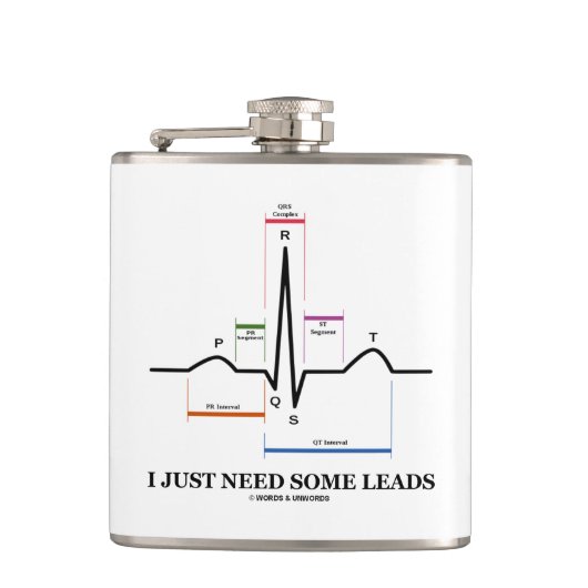 Ik heb alleen maar wat hoofdrolspelers van ECG EKG Heupfles (Voorkant)