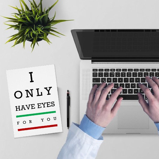 Ik heb alleen ogen voor je ooggrafiek Valentijn Feestdagen Kaart