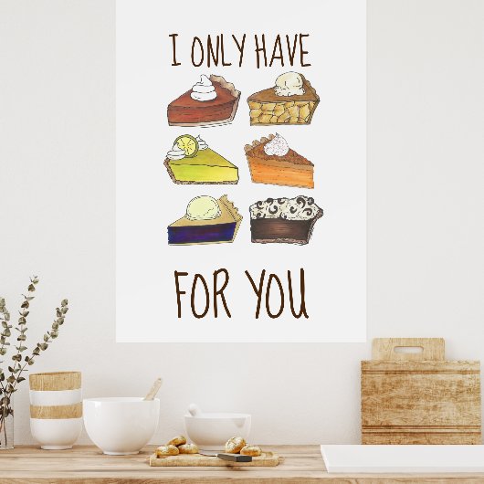 Ik heb alleen pasteien (ogen) voor je grappige bio poster (Keuken)