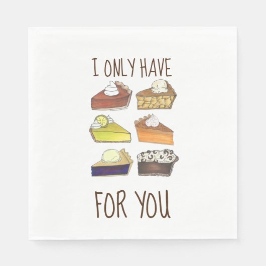 Ik heb alleen pasteien (ogen) voor je grappige bio servet (Voorkant)