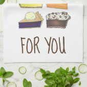 Ik heb alleen pasteien (ogen) voor je grappige bio theedoek (Gevouwen)