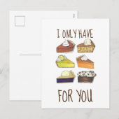 Ik Heb Alleen Taarten Voor Jou Valentijnsdag Liefd Feestdagenkaart (Voorkant / Achterkant)