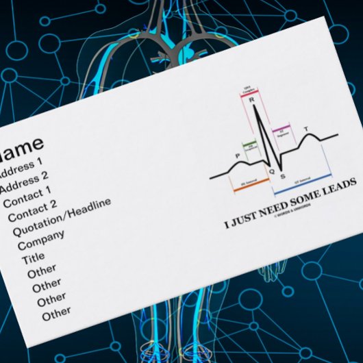 Ik heb alleen wat leads nodig (ECG / ECG-elektroca Visitekaartje