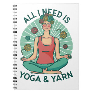 Ik heb alleen Yoga en Yarn nodig Notitieboek