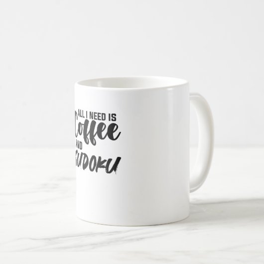 IK HEB ALLEMAAL KOFFIE EN SUDOKU T-Shirt NODIG Koffiemok (Voorkant rechts)