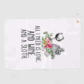 IK HEB ALLEMAAL VERHOOGD, WIJN EN EEN SLOT NODIG GOLFHANDDOEK (Horizontaal)