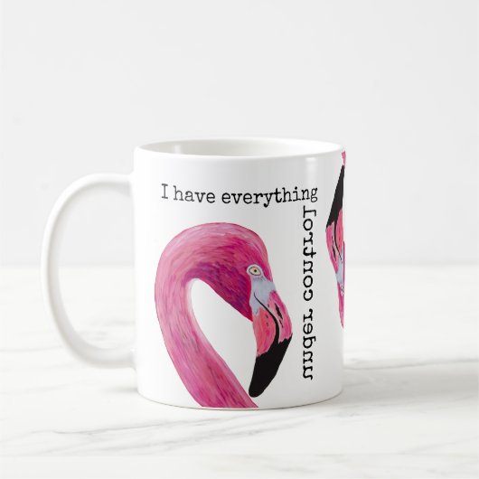 Ik heb alles onder controle Flamingo Mok (Links)