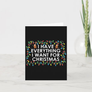 Ik heb alles wat ik wil voor het kerstfeest paar kaart