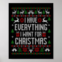 Ik heb alles wat ik wil voor kerst lelijk zweet